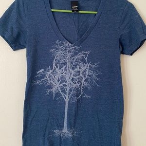 Blue Obey tshirt with tree